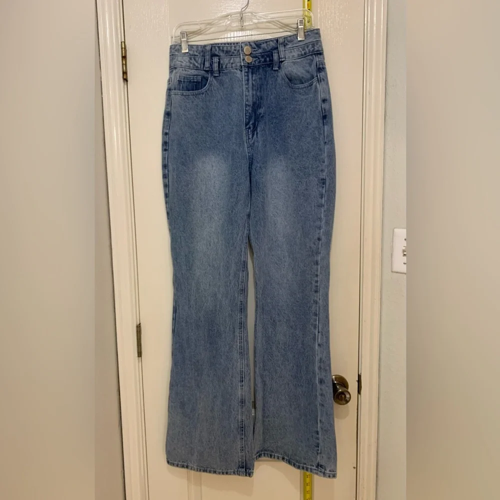 Nasty Gal Womens Collection Blue Jeans Size 8 Bell Bottom Jeans - Picture 1 of 3